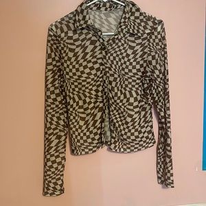 Sheer long sleeve cover up